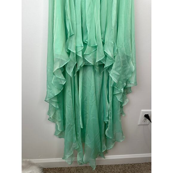 Sherri Hill Sadie Robertson Rhinestone Beaded Strapless High Low Flowy Dress - Picture 4 of 11